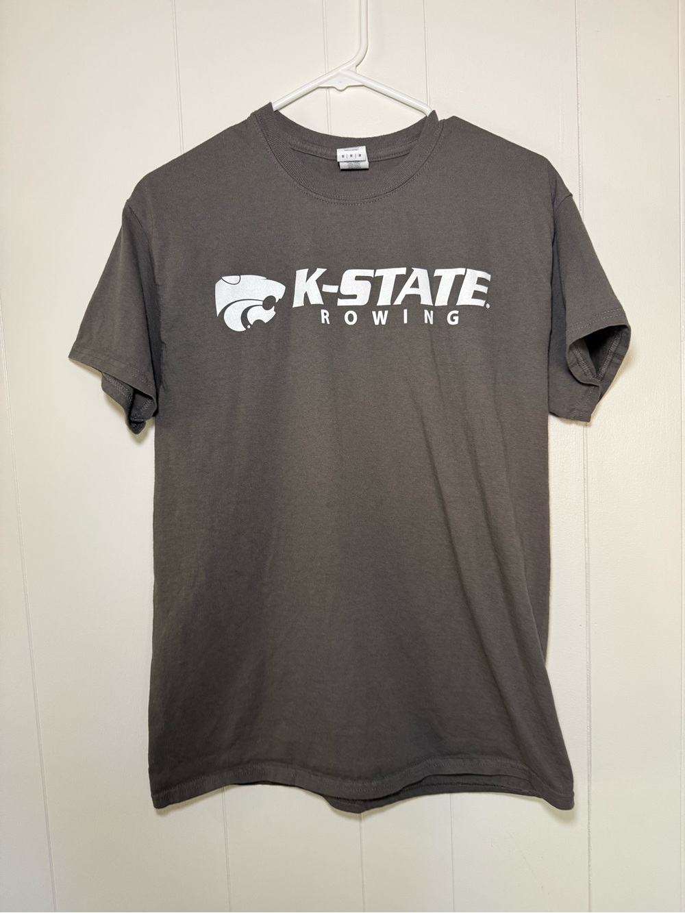 K STATE Rowing Graphic Tee - Charcoal Gray Size Medium 100% Cotton